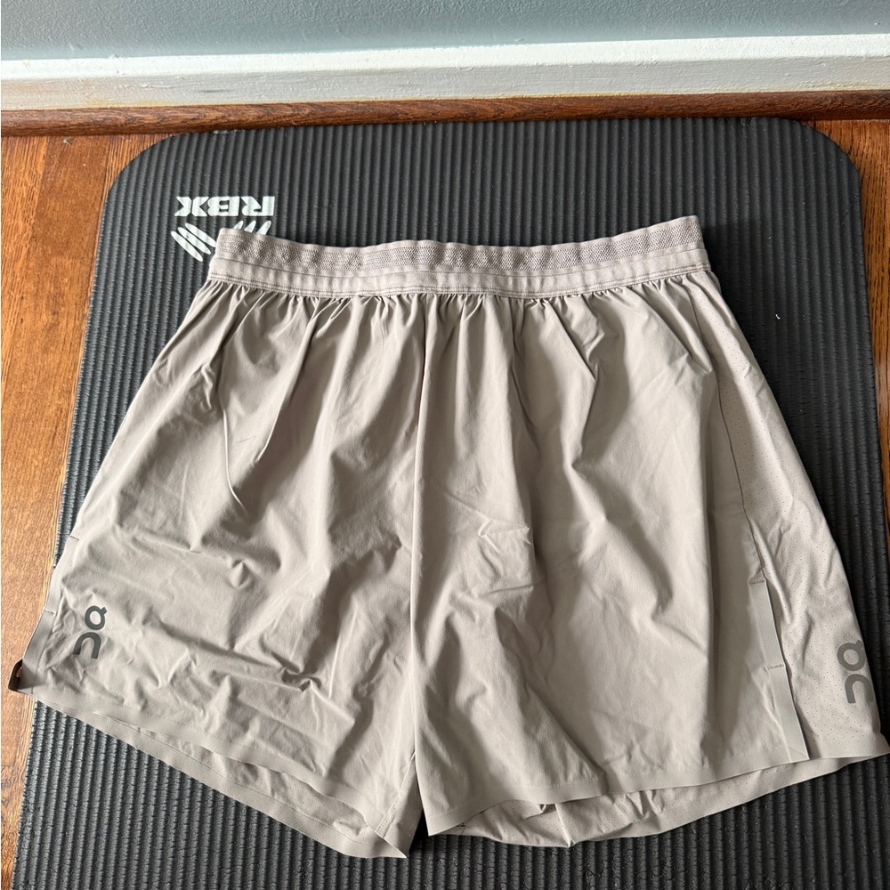 On Running Light Gray Performance Shorts 5” - GREAT CONDITION!